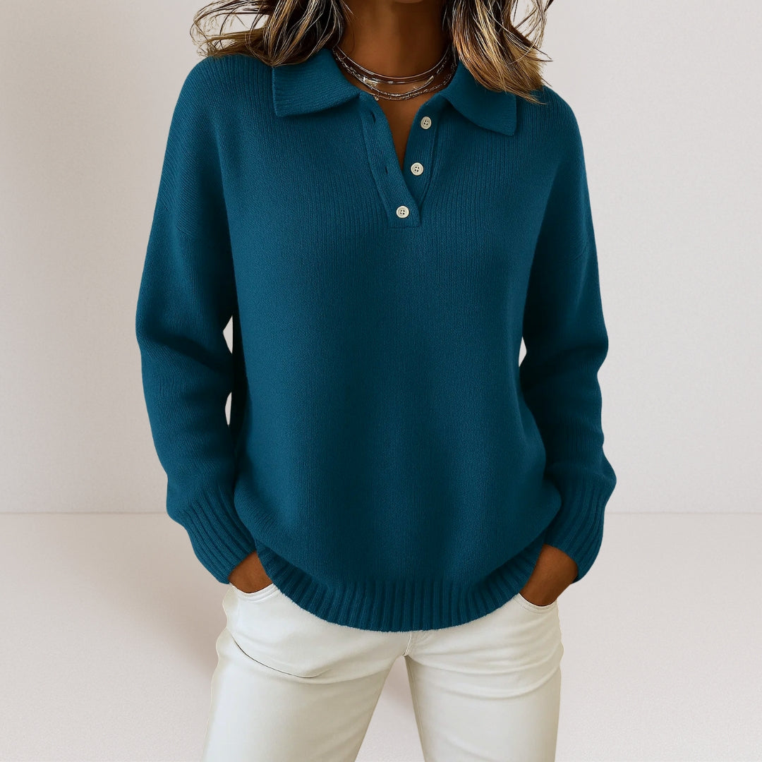 Women’s Soft Knit Collared Sweater