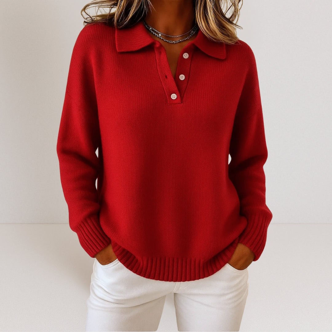 Women’s Soft Knit Collared Sweater