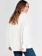 Quarter Zip Oversized Rib Knit Cozy Pullover Sweaters Top(50% OFF!!!)